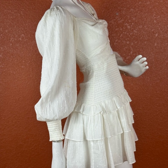 ASTR THE LABEL WHITE MARIETTA CINCHED BUST CUTOUT MINI DRESS Small. C18 - Picture 10 of 16